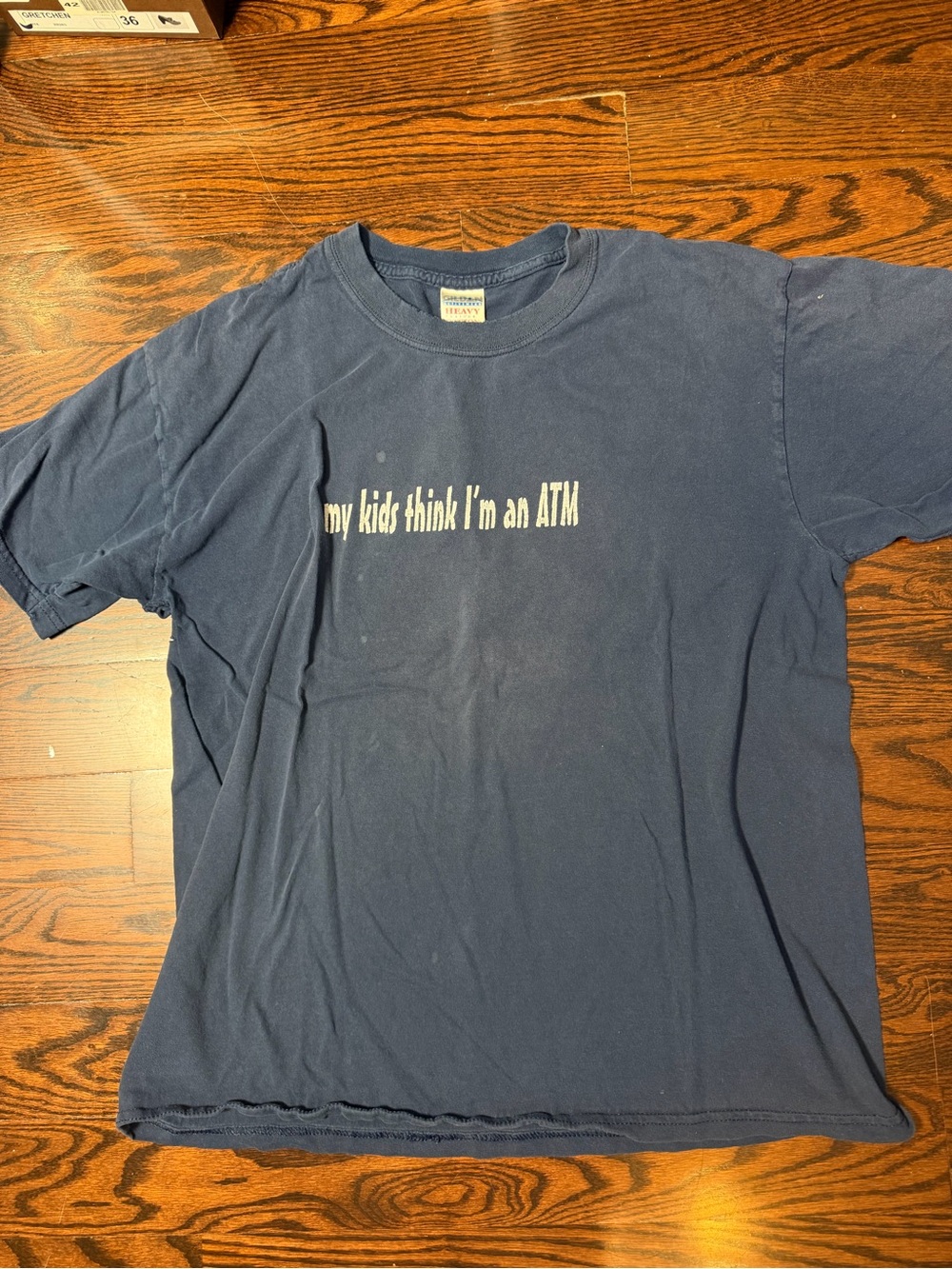 Vintage Y2K My Kids Think I Am an ATM Adult T-shirt -Funny Humor Dad L